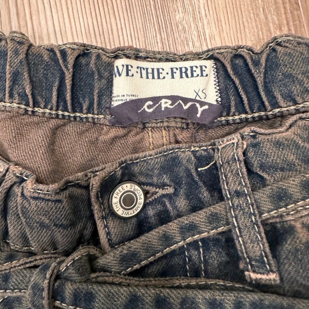 Free People We The Free CRVY Outlaw Wide-Leg Jeans/Ian Indigo/Size XS - Picture 5 of 11